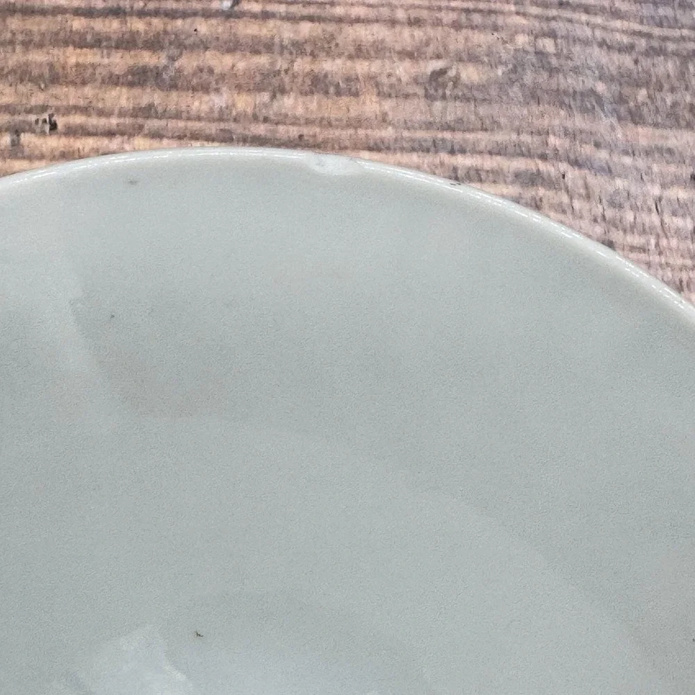 Set of 4 Vintage Japanese Rice Noodle Bowls Blue & White Porcelain Footed Bamboo